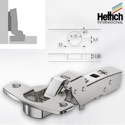 Hettich - SENSYS záves vložený 95°