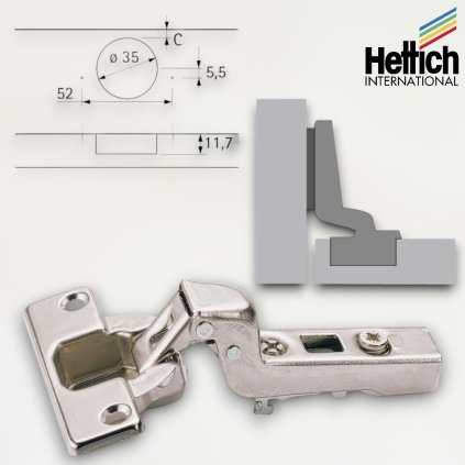 Hettich - Intermat záves vložený