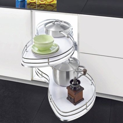 Wireli - LE MANS chróm, biele dno, plné, 450 mm dvierka, Pravé