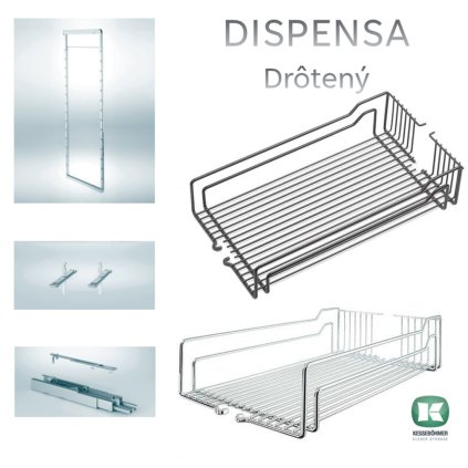 SET: Kesseboehmer Dispensa - Celodrôt (Variant Farba Chróm, Variant Šírka Šírka 400 mm / Výška 1200 - 1600 mm)