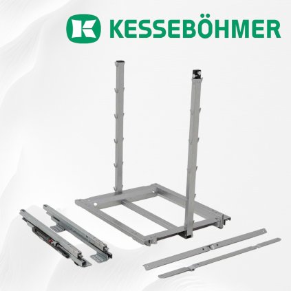 Kesseboehmer - DISPENSA Junior III. slim rám 600mm, sivý