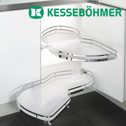 Kesseboehmer - LeMans II ARENAplus style, ľavý, Chróm / Biely (VAR ROZTEC 450 mm)