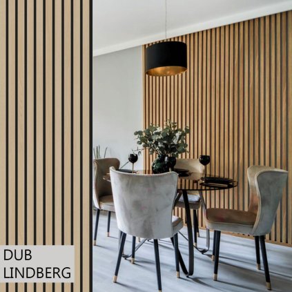 WOW - LF34/16 - Akustický panel (filc) - Dub Lindberg - 2780 x 600 x 25 mm