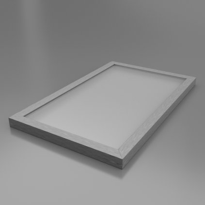 Hliníkové dvierka na nábytok - R1 profil - inox - 20,5 x 18,5 mm
