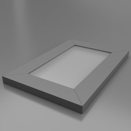 Hliníkové dvierka na nábytok - R6 profil - inox - 20,7 x 44,8 mm