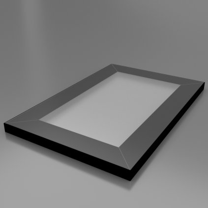 Hliníkové dvierka na nábytok - R5 profil - čierna matná - 19,5 x 44,7 mm