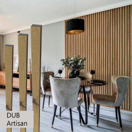 WOW - L21/16 - Lamela na stenu - Dub Artisan - 2780 x 21 x 16 mm