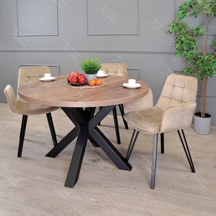 STOLOVÁ PODNOŽ  - KLEO 120/01 -  k jedálenskému stolu čierna perlička