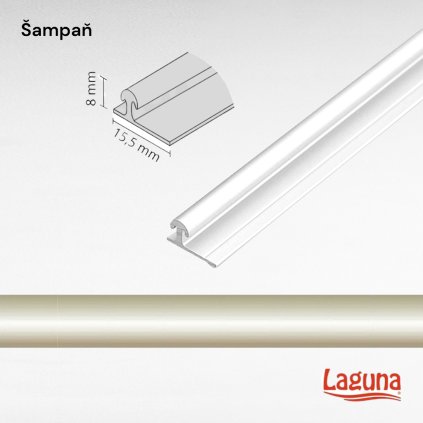 LAGUNA - Spodná jednokoľaj GAMA, šampaň (86304)