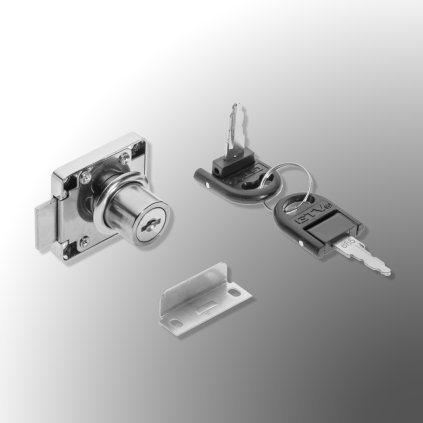 Zámok zásuvkový 138 + 2 kľúče zalamovacie