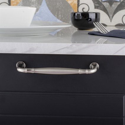 Úchytka - TURIA, Nikel brúsený, 128 mm