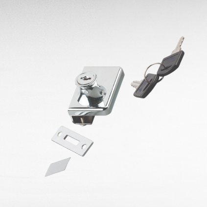 Zámok HARD na dve skla, chróm