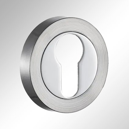 SCHAFF - rozeta, PZ, okrúhla, nikel saténový / chróm