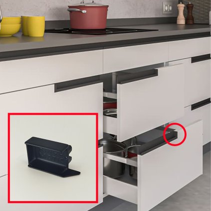 RINCOMATIC - SYMA 32 plne integrovaná - KONCOVKA pravá - Čierna matná