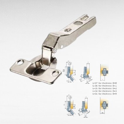 LAMA záves naložený 30° s pružinou - 248.0G52.05