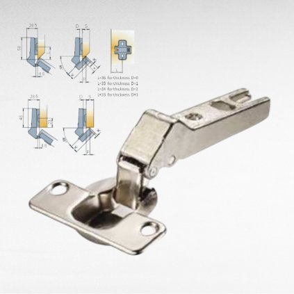 LAMA záves naložený 45° s pružinou - 248.0L32.05