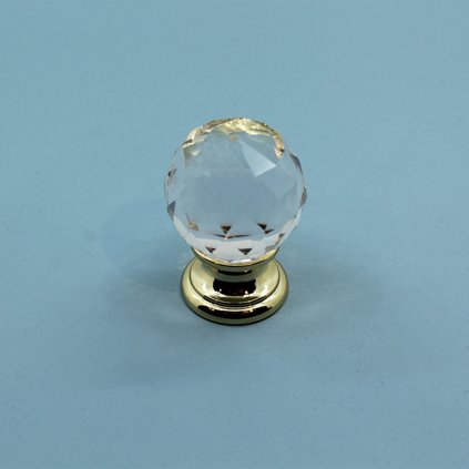 Knopok - BM Fulgor, Kryštál / Zlatá lesklá, 30 mm