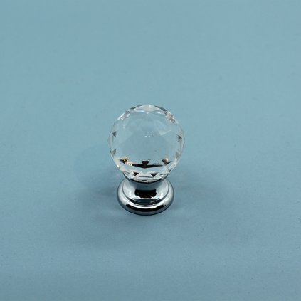 Knopok - BM Fulgor, Kryštál / Chróm lesk, 30 mm