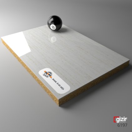 MDF - GIZIR - 6197 - Linen White - 2800 x 1220 x 18 mm