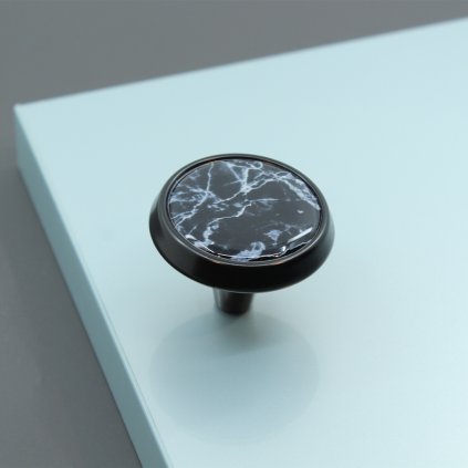 Knopok - GU09, Čierná matná / Mramor - VÝBEH