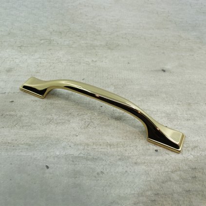 Úchytka - BM Fangio, Mosadz lesk (VAR ROZTEC 128 mm)