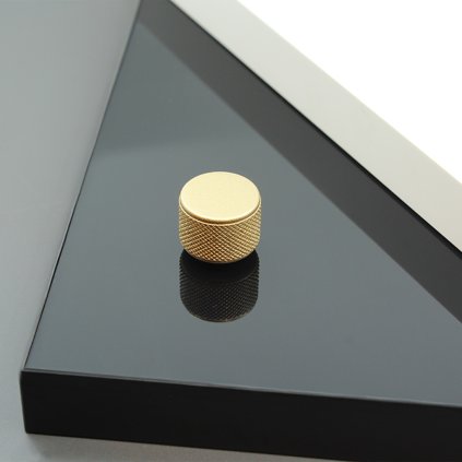 Knopok - ITALIANO vrúbkovaný malý, Zlatá matná - VÝBEH