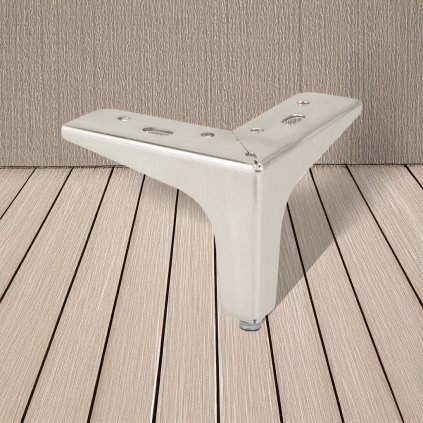 Nožička nábytková FS003, imitácia nerezi, 100 mm