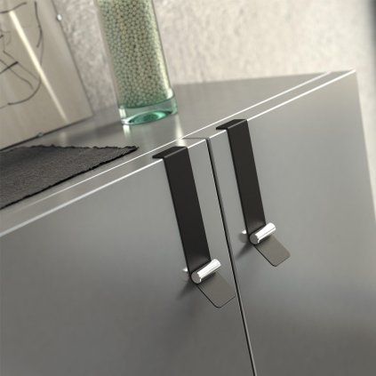 Úchytka - TORN C - 6279, Čierna matná / Chróm, 16/32 mm