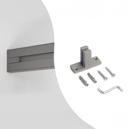 ZERO - Držiak profilu - stena, Sivá