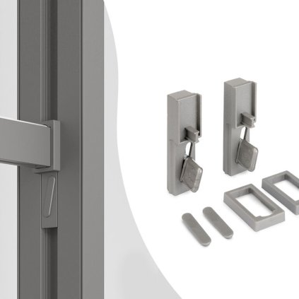 ZERO - Držiak vešiakovej tyče, Sivá