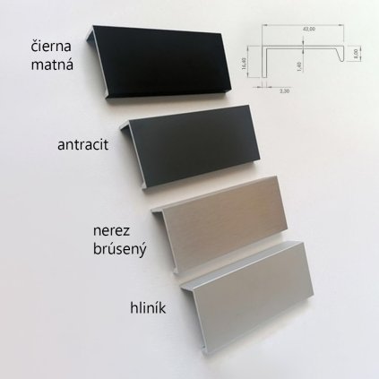 Úchytka - SAS6113B, 3000 mm
