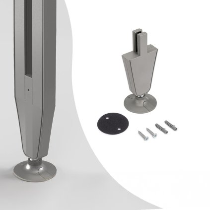 ZERO - Držiak profilu - podlaha i strop kruhový, Sivá