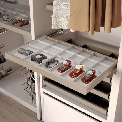 Zásuvkový organizer do šatníka, Béžová