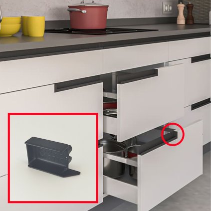 RINCOMATIC - SYMA 32 plne integrovaná - KONCOVKA pravá - Antracit