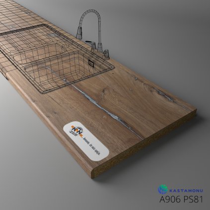 KASTAMONU - Pracovná doska TECHNOTOP - A906 PS81 - 4100 x 600 x 38 mm - Dark Celtic Oak