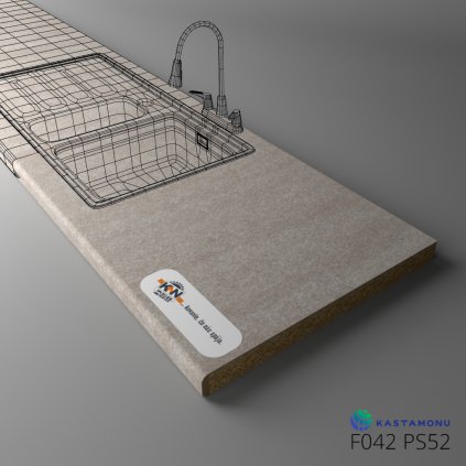 KASTAMONU - Pracovná doska TECHNOTOP - F042 PS52 - 4100 x 900 x 38 mm - Beige Sahara