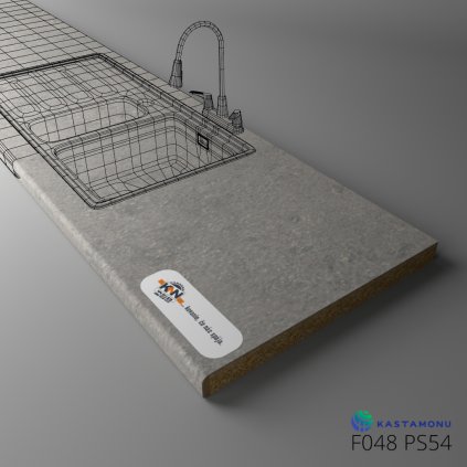 KASTAMONU - Pracovná doska TECHNOTOP - F048 PS54 - 4100 x 600 x 38 mm - Grey Sierra