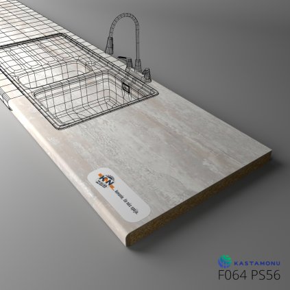 KASTAMONU - Pracovná doska TECHNOTOP - F064 PS56 - 4100 x 900 x 38 mm - Amasya