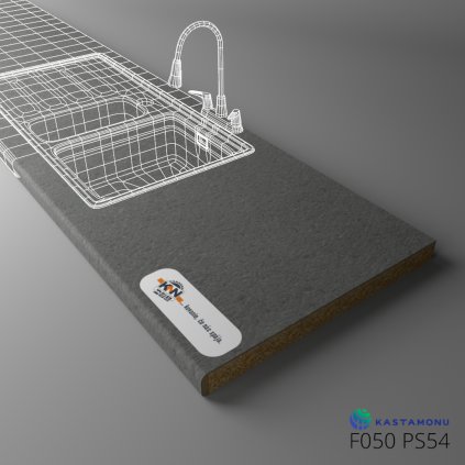 KASTAMONU - Pracovná doska TECHNOTOP - F050 PS54 - 4100 x 600 x 38 mm - Black Sierra