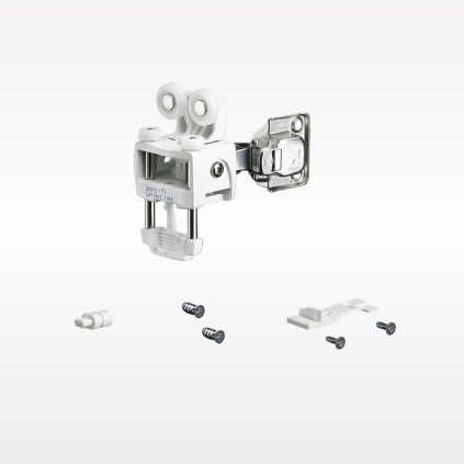 Hettich - WingLine L - Sada horných vozíkov bez dolných vodiacich dielov - pravá, Biela