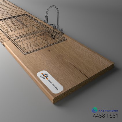KASTAMONU - Pracovná doska TECHNOTOP - A458 PS81 - 4100 x 600 x 38 mm - Charleston Oak