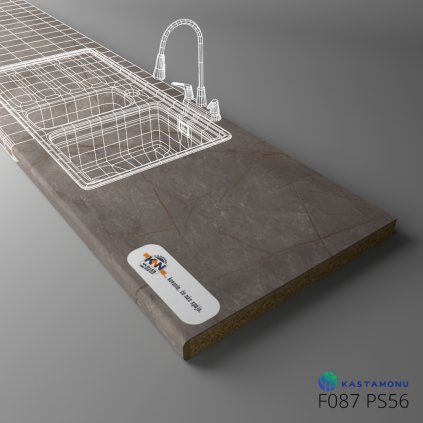 KASTAMONU - Pracovná doska TECHNOTOP - F087 PS56 - 4100 x 600 x 38 mm - Elara