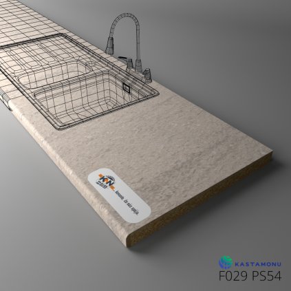 KASTAMONU - Pracovná doska TECHNOTOP - F029 PS54 - 4100 x 900 x 38 mm - Bazalt Mocca