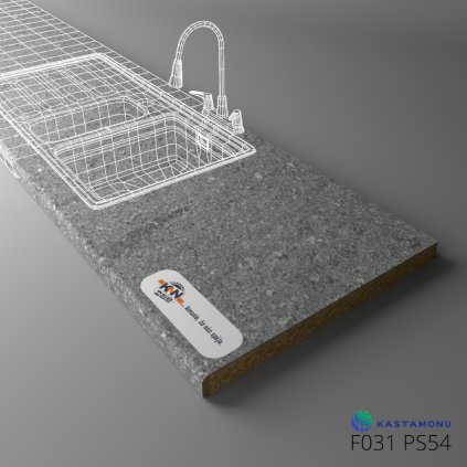 KASTAMONU - Pracovná doska TECHNOTOP - F031 PS54 - 4100 x 900 x 38 mm - Dark Bazalt