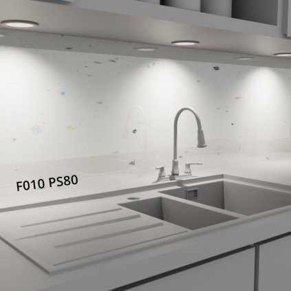 KASTAMONU - Zástena - F010 PS80 - 4100 x 640 x 10 mm - Metallic White