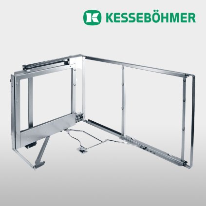 Kesseboehmer - MagicCorner SoftStop 900-1000, Silver, ľavý