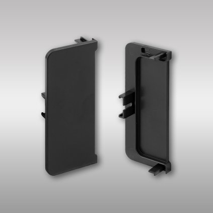 Gola - uzavrená  koncovka C profilu, Čierna matná, pravá + ľavá