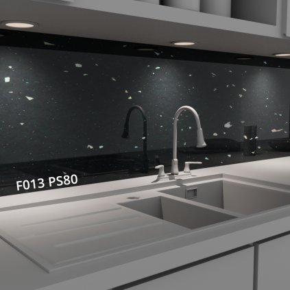 KASTAMONU - Zástena - F013 PS80 - 4100 x 640 x 10 mm - Metallic Black