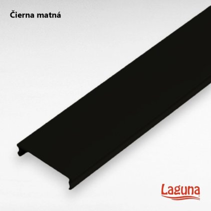 LAGUNA - Krycia lišta RAMA do koľajnice s drážkou, čierna matná (8881-3)