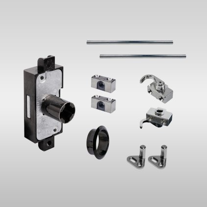 LEHMANN - trojcestný zámok 750 1200mm komplet, Čierny